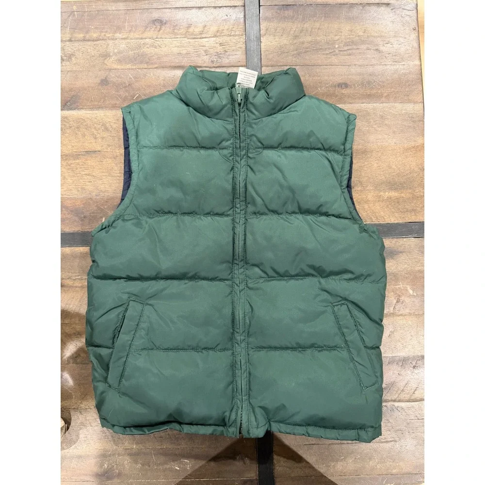 Gymboree Boys Green Puffer Vest Size S 5-6 Quilted Zip Up Outerwear 24048/8544